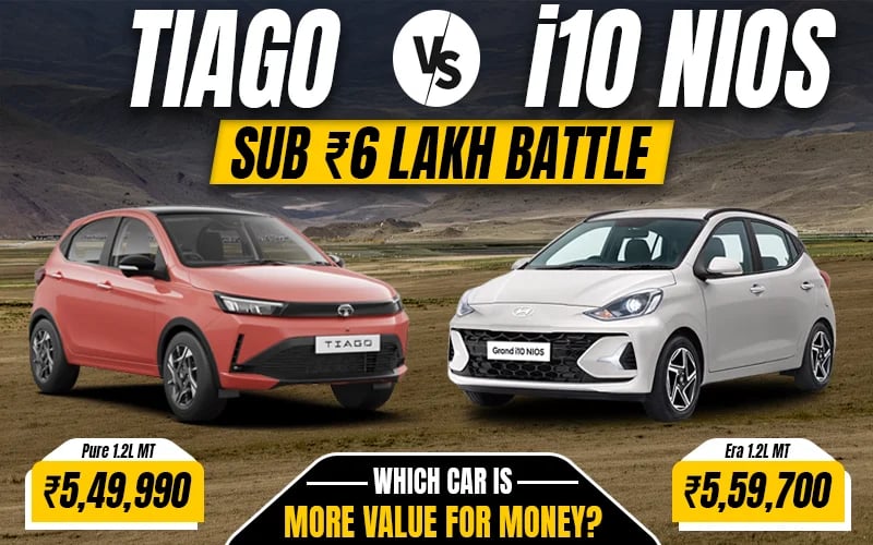 Tata Tiago vs Hyundai Grand i10 Nios | Best Hatchback Under ₹6 Lakh?